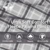 DOCKERS Mens Pajama Pants Mens PJ Pants Fuzzy Lounge Pant Plaid Soft Fleece Pajama Bottoms(Plaid 1)