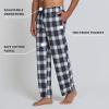 DOCKERS Mens Pajama Pants Mens PJ Pants Fuzzy Lounge Pant Plaid Soft Fleece Pajama Bottoms(Plaid 3)