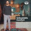 DOCKERS Men’s Pajama Sets, Plaid PJ Pants for Men Lounge Set Long Sleeve Shirt Plaid Bottoms(Black/Grey)