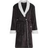 DOCKERS Mens Bath Robe for Men Plush Sherpa Shower Robe with Pockets(Black)