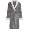 DOCKERS Mens Bath Robe for Men Plush Sherpa Shower Robe with Pockets(Grey)