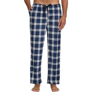 DOCKERS Mens Pajama Pants Mens PJ Pants Fuzzy Lounge Pant Plaid Soft Fleece Pajama Bottoms(Plaid 4)