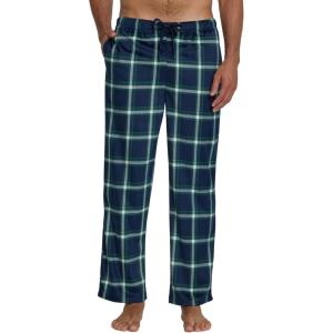 DOCKERS Mens Pajama Pants Mens PJ Pants Fuzzy Lounge Pant Plaid Soft Fleece Pajama Bottoms(Plaid 6)