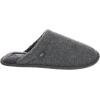 DOCKERS Men’s Slippers Faux Wool Scuff Slip-Ons, Grey/Black, Size Medium to XX-Large(Grey)
