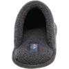 DOCKERS Men’s Slippers Faux Wool Scuff Slip-Ons, Grey/Black, Size Medium to XX-Large(Grey)