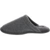 DOCKERS Men’s Slippers Faux Wool Scuff Slip-Ons, Grey/Black, Size Medium to XX-Large(Grey)