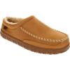 DOCKERS Mens Slipper, Rugged Clog Moc Toe with Sherpa Lining, Tan and Black, Sizes 9 to 14(Tan)