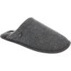 DOCKERS Men’s Slippers Faux Wool Scuff Slip-Ons, Grey/Black, Size Medium to XX-Large(Grey)