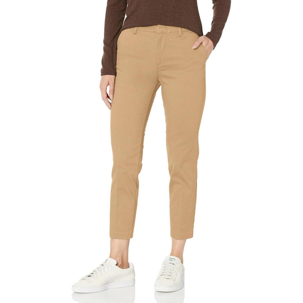 image:imageDOCKERS Womens Slim Fit Ankle Refined PantHarvest Gold