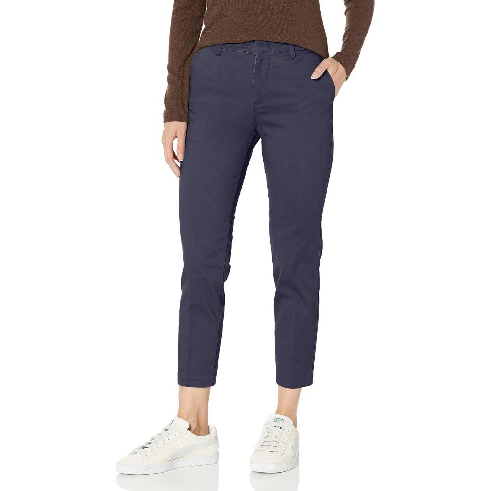 image:imageDOCKERS Womens Slim Fit Ankle Refined PantNavy Blazer