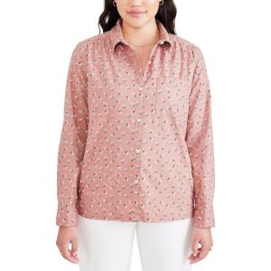 Dockers Womens Regular Favorite Long Sleeve Collared Shirt(Goal Egret (Twill))