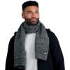 DOCKERS mens Soft Winter Scarves – Regular and Reversible(Grey)