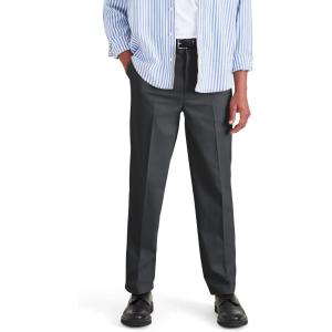DOCKERS Men’s Relaxed Fit Signature Iron Free Khaki Pants(Charcoal Heather)