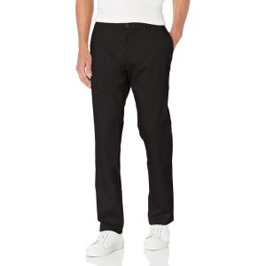 Dockers Mens Athletic Fit Signature Khaki Lux Cotton Stretch Pants(Black)