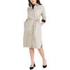 Dockers Womens Relaxed Fit Long Sleeve Dress(Sahara Khaki)