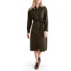 Dockers Womens Relaxed Fit Long Sleeve Dress(Forest Night Green)
