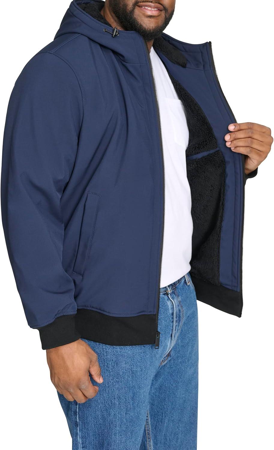image:imageDOCKERS mens Softshell Sherpa Lined Bomber Jacket Standard and Big amp TallNavy