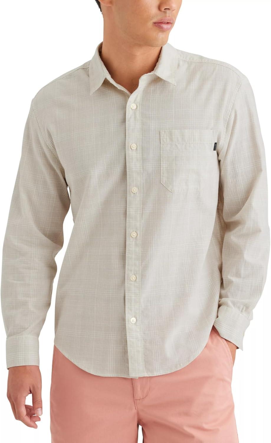 image:imageDockers Mens Regular Fit Long Sleeve Casual Shirt Regular and Big amp TallEphemeral Grit Plaid