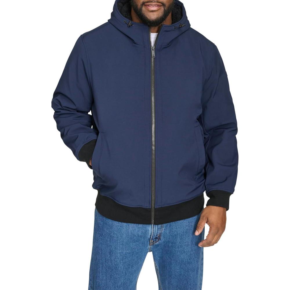 image:imageDOCKERS mens Softshell Sherpa Lined Bomber Jacket Standard and Big amp TallNavy