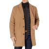 DOCKERS mens Henry Wool Blend Top Coat (Regular and Big & Tall Sizes)(Camel)