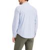 Dockers Men’s Regular Fit Long Sleeve Casual Shirt (Regular and Big & Tall)(Erwin Poplin Bel Air Blue Stripe)