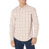 Dockers Men’s Regular Fit Long Sleeve Casual Shirt (Regular and Big & Tall)(Mocha Bisque Brown Plaid)