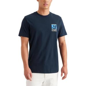 Dockers Men’s Slim Fit Short Sleeve Graphic Tee Shirt – Legacy (Standard and Big & Tall)(Bird and Whale Navy Blazer)