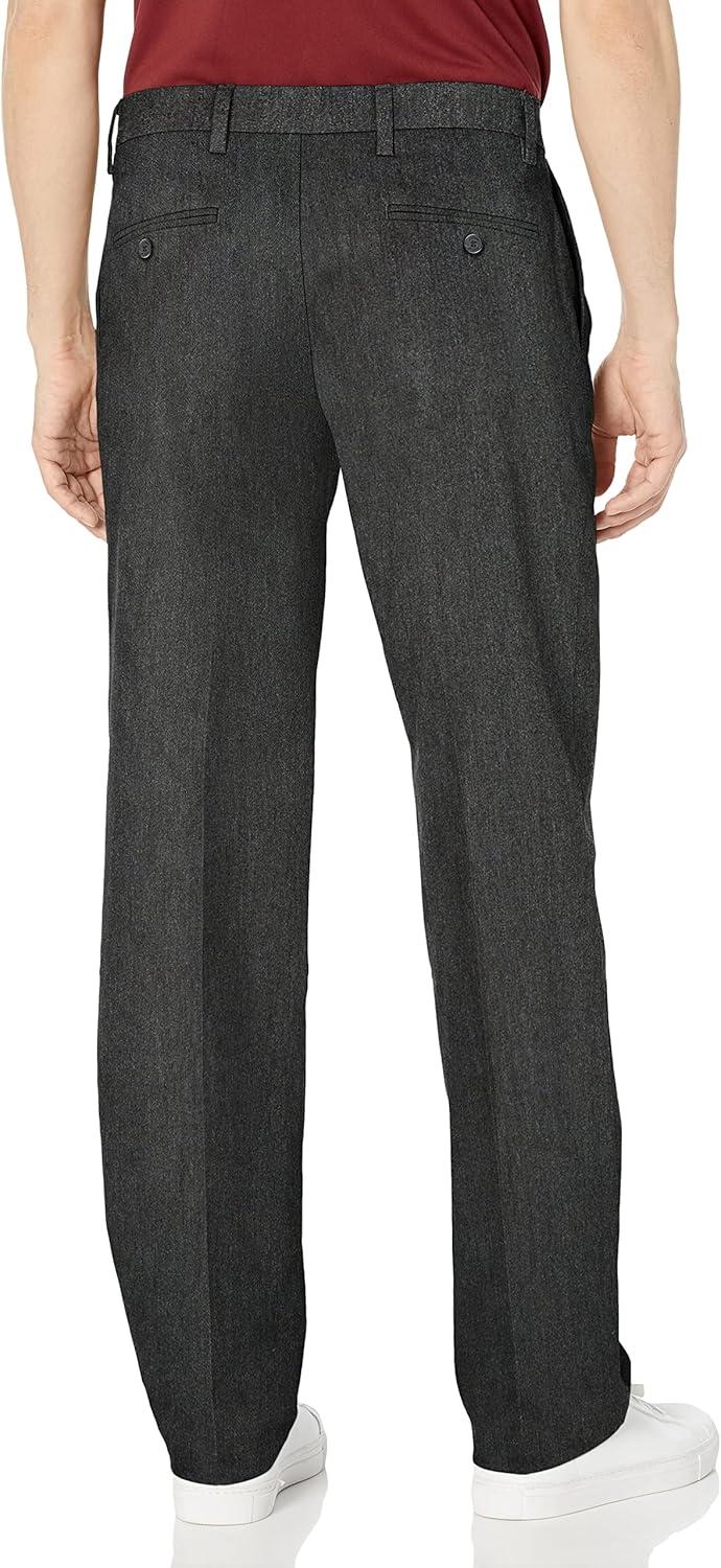 image:imageDockers Mens Classic Fit Signature Lux Cotton Stretch PantsPleated Regular and Big amp TallCharcoal Heather