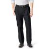 Dockers Men’s Classic Fit Signature Lux Cotton Stretch Pants-Pleated (Regular and Big & Tall)(Black Wash)