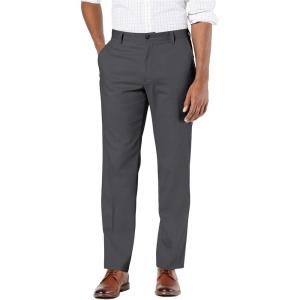 Dockers Men’s Classic Fit Signature Lux Cotton Stretch Pants-Pleated (Regular and Big & Tall)(Storm Heather)
