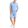 Dockers Mens Dockers® Men’s Slim Fit Short Sleeve Performance Pique Polo(Vista Blue)