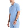 Dockers Mens Dockers® Men’s Slim Fit Short Sleeve Performance Pique Polo(Vista Blue)