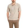 Dockers Mens Dockers® Men’s Slim Fit Short Sleeve Performance Pique Polo(Sahara Khaki)