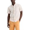 Dockers Men’s Dockers Men’s Regular Fit Short Sleeve Ultimate Shirt(Lucent White Stripe)
