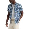 Dockers Men’s Dockers Men’s Regular Fit Short Sleeve Ultimate Shirt(Ocean Blue Italian Print)