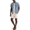 Dockers Men’s Dockers Men’s Regular Fit Short Sleeve Ultimate Shirt(Ocean Blue Italian Print)