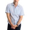 Dockers Men’s Dockers Men’s Regular Fit Short Sleeve Ultimate Shirt(Vista Blue Plaid)