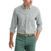 Dockers Men’s Dockers® Men’s Signature Shirt Long Sleeve Classic Fit with Stain Defender®(Duck Green Plaid)