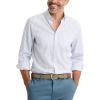 Dockers Men’s Dockers® Men’s Signature Shirt Long Sleeve Classic Fit with Stain Defender®(Odanah Lucent White Stripe)