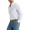 Dockers Men’s Dockers® Men’s Signature Shirt Long Sleeve Classic Fit with Stain Defender®(Odanah Lucent White Stripe)