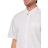 Dockers Men’s Dockers® Men’s Signature Shirt Short Sleeve Classic Fit with Stain Defender®(Cornelius Lucent White Plaid)
