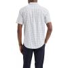 Dockers Men’s Dockers® Men’s Signature Shirt Short Sleeve Classic Fit with Stain Defender®(Kittridge Lucent White Tourmaline Plaid)