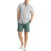 Dockers Men’s Dockers® Men’s Signature Shirt Short Sleeve Classic Fit with Stain Defender®(Margate Lucent White Plaid)