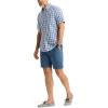 Dockers Men’s Dockers® Men’s Signature Shirt Short Sleeve Classic Fit with Stain Defender®(Wendell Vista Blue Plaid)