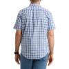 Dockers Men’s Dockers® Men’s Signature Shirt Short Sleeve Classic Fit with Stain Defender®(Wendell Vista Blue Plaid)