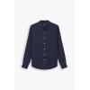 Dockers Men’s Supreme Flex Long Sleeve Button Up Shirt(Navy Blazer)