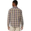 Dockers Men’s Supreme Flex Long Sleeve Button Up Shirt(Ocean Blue/Plaid)