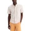 Dockers Men’s Dockers Men’s Regular Fit Short Sleeve Ultimate Shirt(Lucent White Stripe)