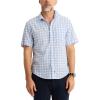 Dockers Men’s Dockers Men’s Regular Fit Short Sleeve Ultimate Shirt(Vista Blue Plaid)