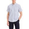 Dockers Men’s Dockers® Men’s Signature Shirt Short Sleeve Classic Fit with Stain Defender®(Lucent White Plaid)